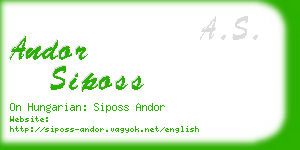 andor siposs business card